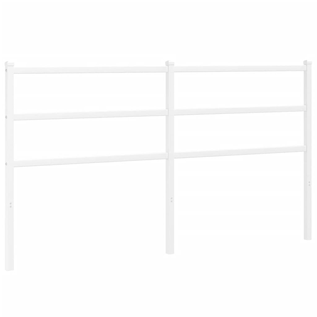 vidaXL Metal Replace Headboard White 150 cm