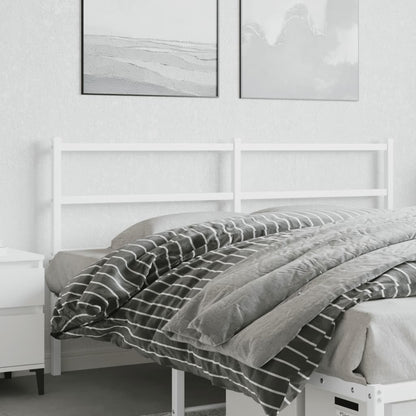 vidaXL Metal Replace Headboard White 160 cm