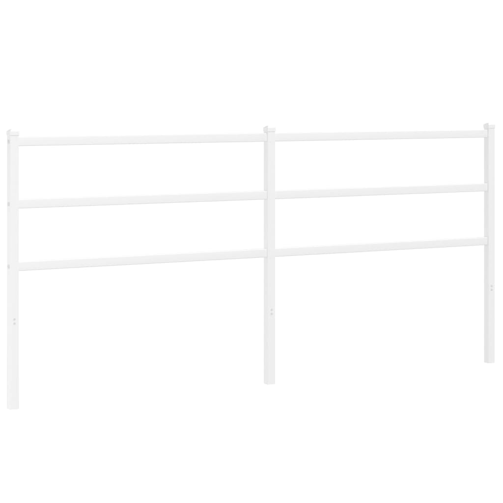 vidaXL Metal Replace Headboard White 200 cm
