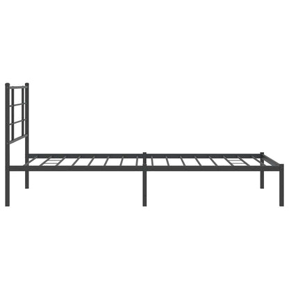 vidaXL Bed Frame | Black | Powder-Coated Steel | Single |  Modern  | Bed Frame