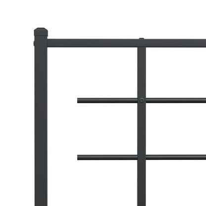 vidaXL Bed Frame | Black | Powder-Coated Steel | Single |  Modern  | Bed Frame