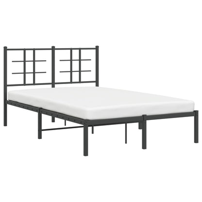 vidaXL Bed Frame | Black | Steel | Double | Bed Frame | Rectangular | Modern