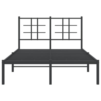 vidaXL Bed Frame | Black | Steel | Double | Bed Frame | Rectangular | Modern