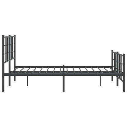 vidaXL Bed Frame | Black | Powder-Coated Steel | 140x190 cm | Modern | Bed Frame