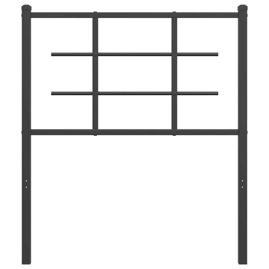 vidaXL Metal Replace Headboard Black 75 cm