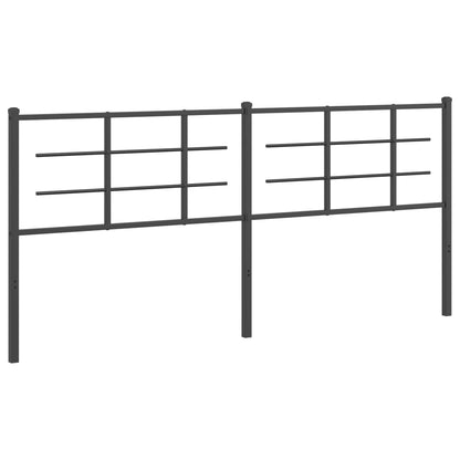 vidaXL Metal Replace Headboard Black 193 cm