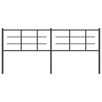 vidaXL Metal Replace Headboard Black 193 cm