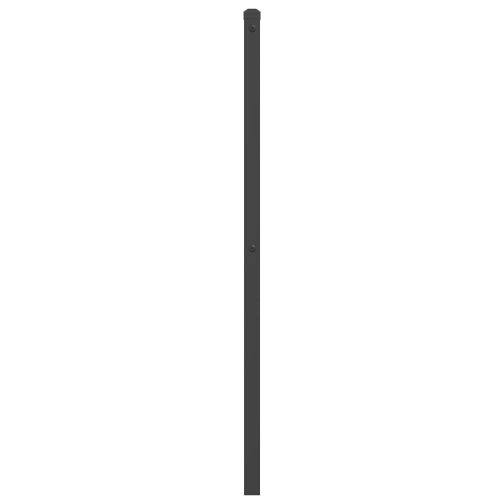 vidaXL Metal Replace Headboard Black 193 cm