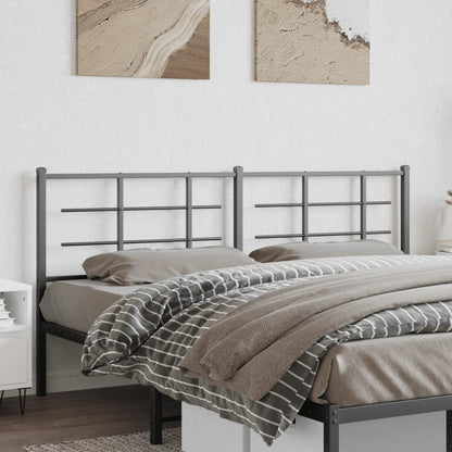 vidaXL Metal Replace Headboard Black 193 cm