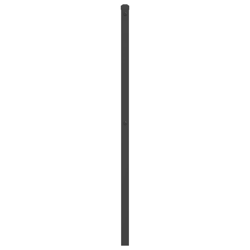 vidaXL Metal Replace Headboard Black 200 cm
