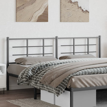 vidaXL Metal Replace Headboard Black 200 cm