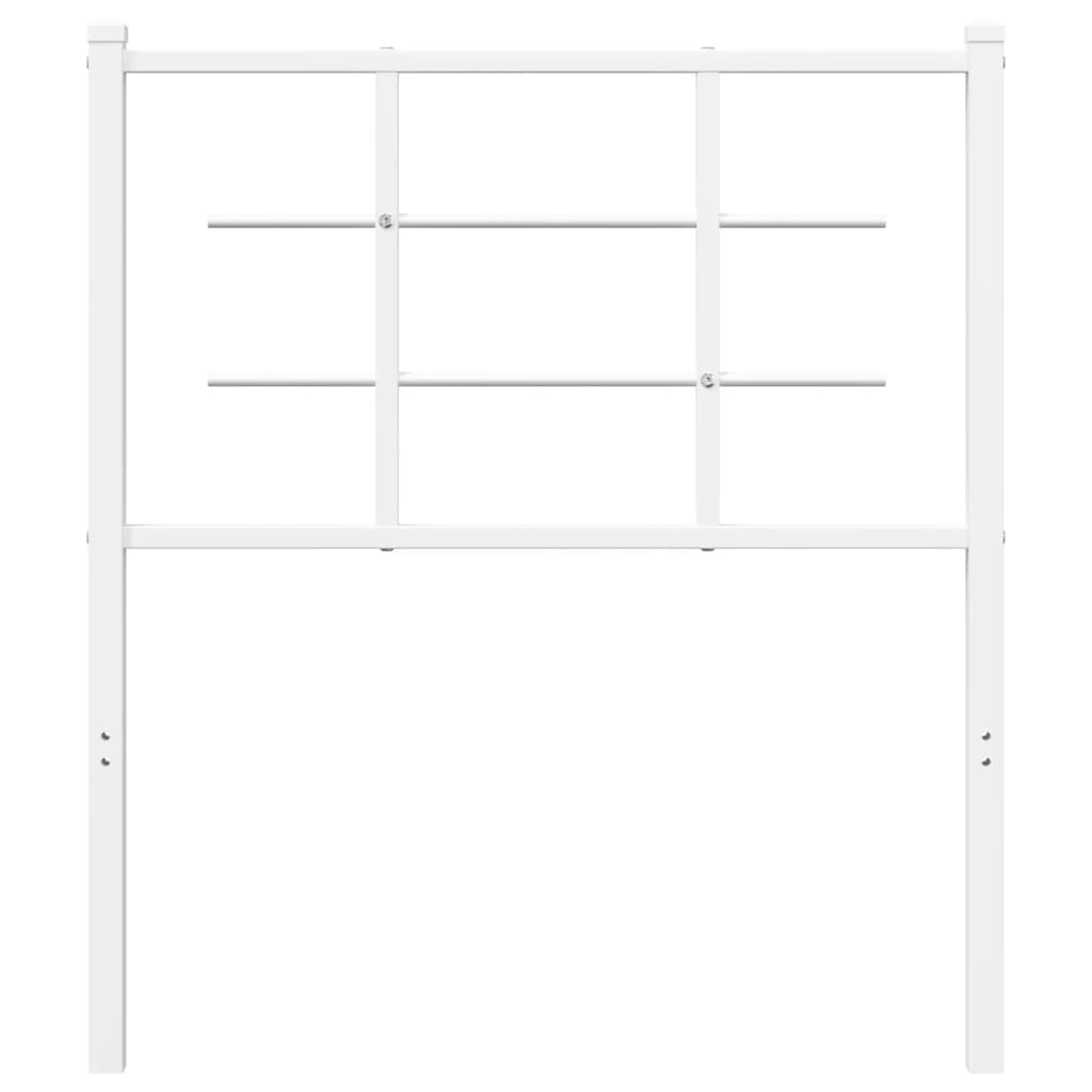 vidaXL Metal Replace Headboard White 75 cm