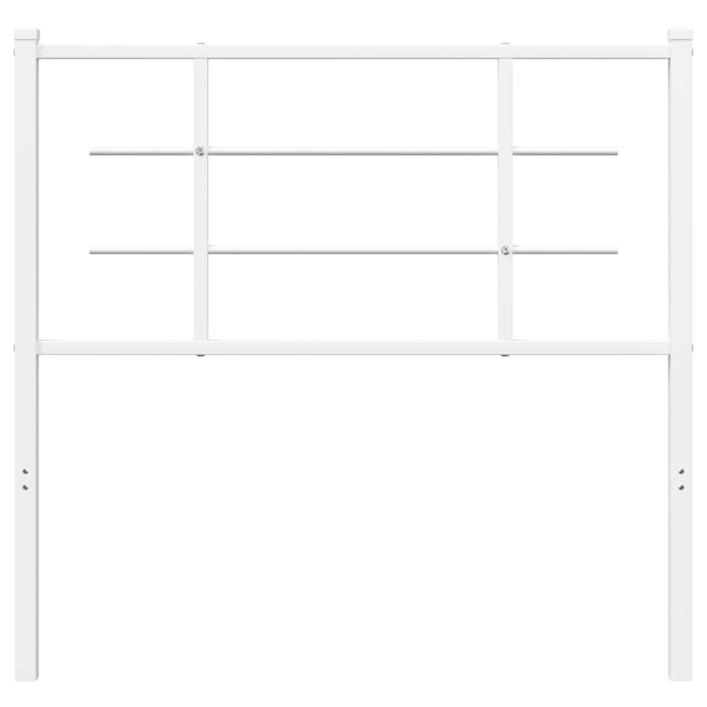 vidaXL Metal Replace Headboard White 100 cm