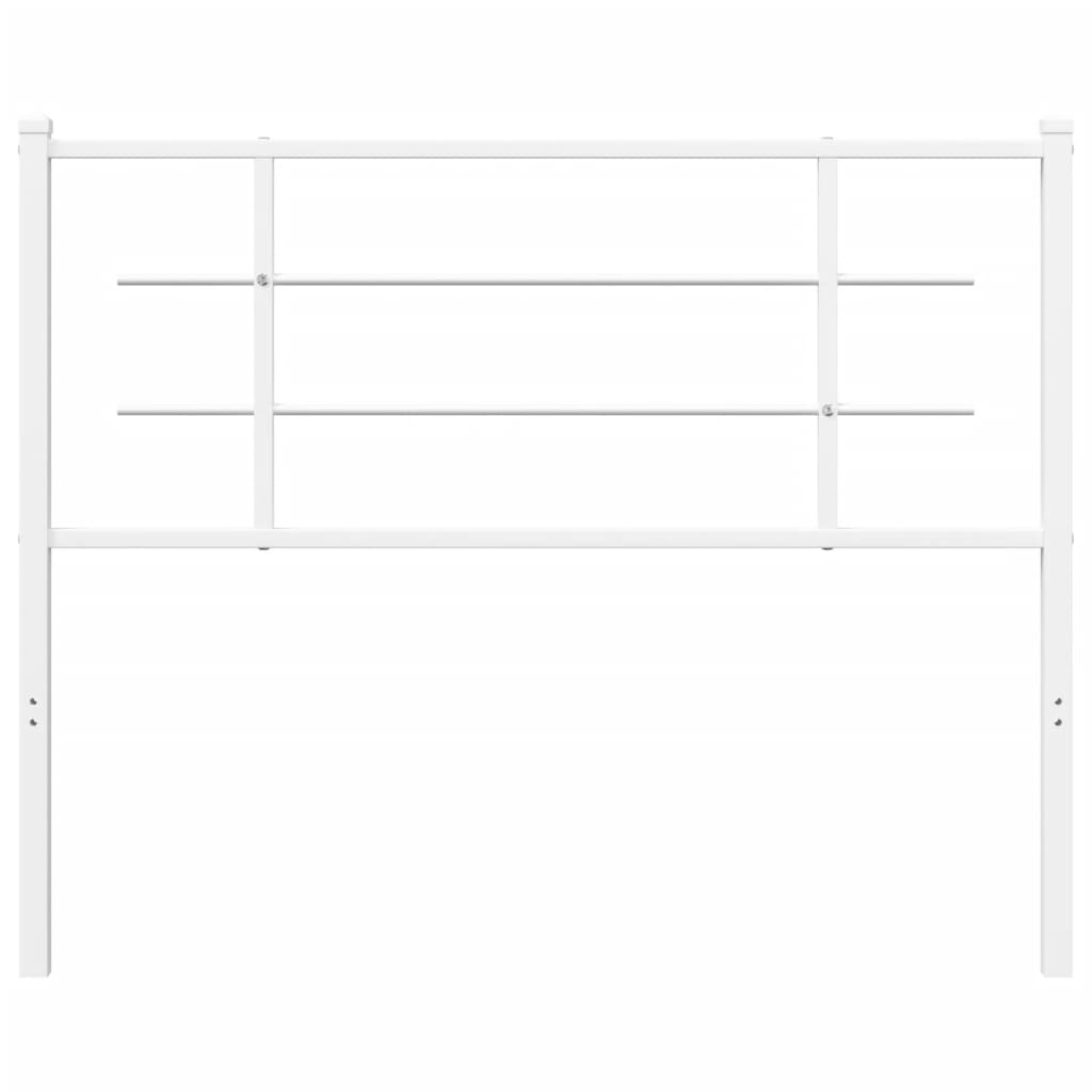 vidaXL Metal Replace Headboard White 107 cm