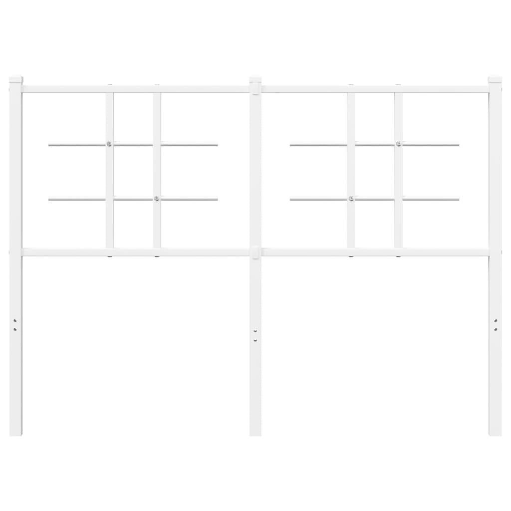 vidaXL Metal Replace Headboard White 120 cm