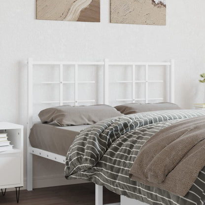vidaXL Metal Replace Headboard White 120 cm