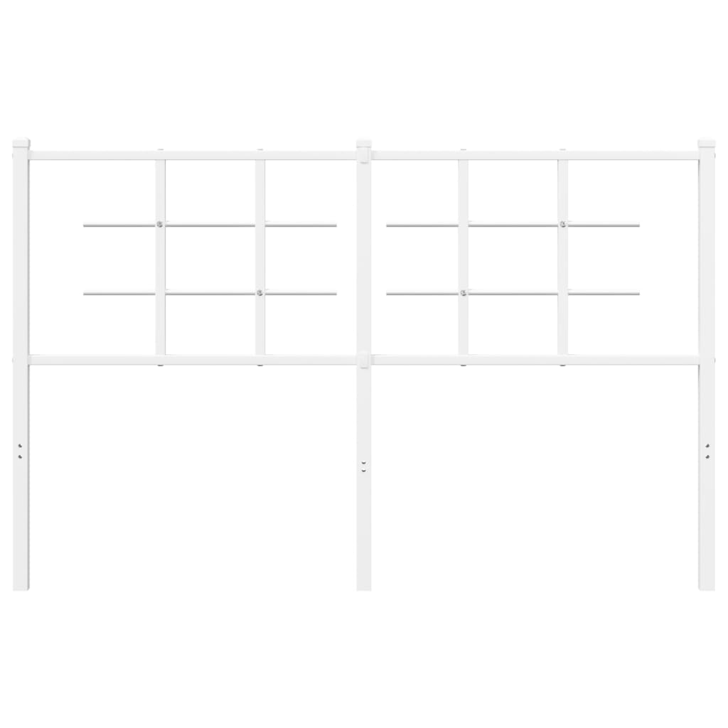 vidaXL Metal Replace Headboard White 135 cm
