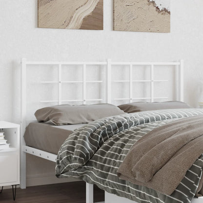 vidaXL Metal Replace Headboard White 135 cm