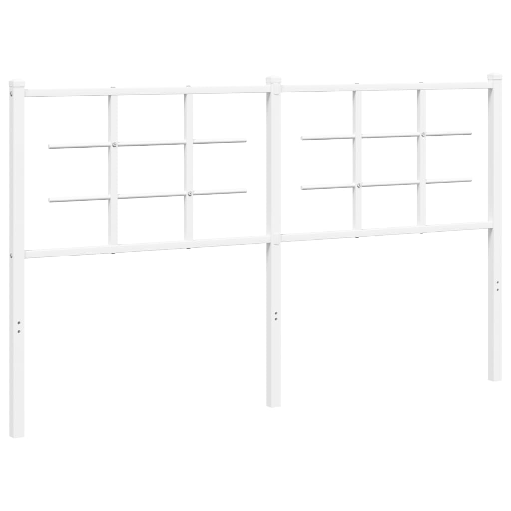 vidaXL Metal Replace Headboard White 150 cm