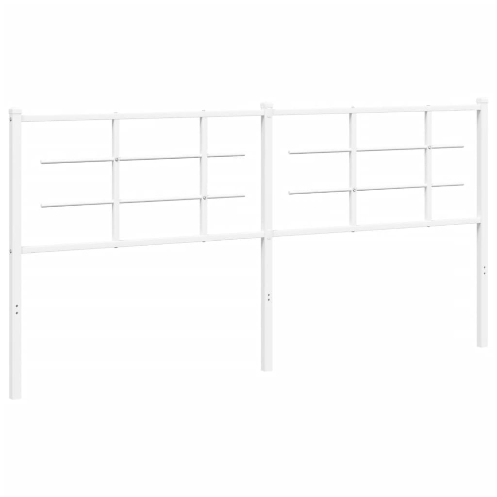 vidaXL Metal Replace Headboard White 180 cm