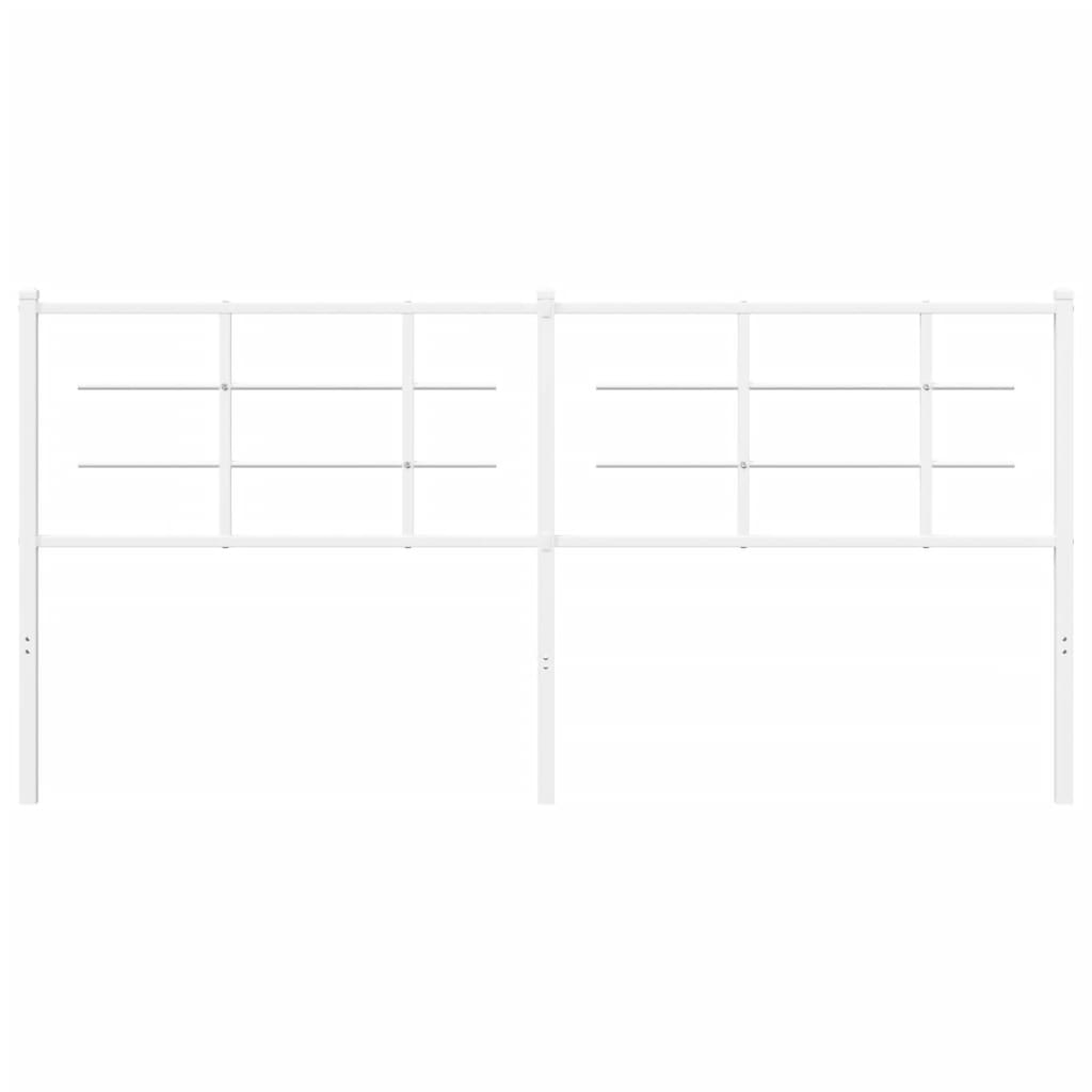 vidaXL Metal Replace Headboard White 180 cm
