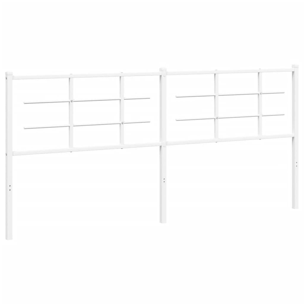 vidaXL Metal Replace Headboard White 193 cm
