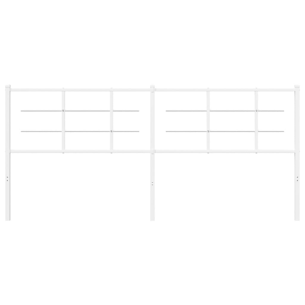 vidaXL Metal Replace Headboard White 193 cm