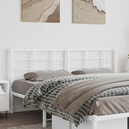 vidaXL Metal Replace Headboard White 193 cm