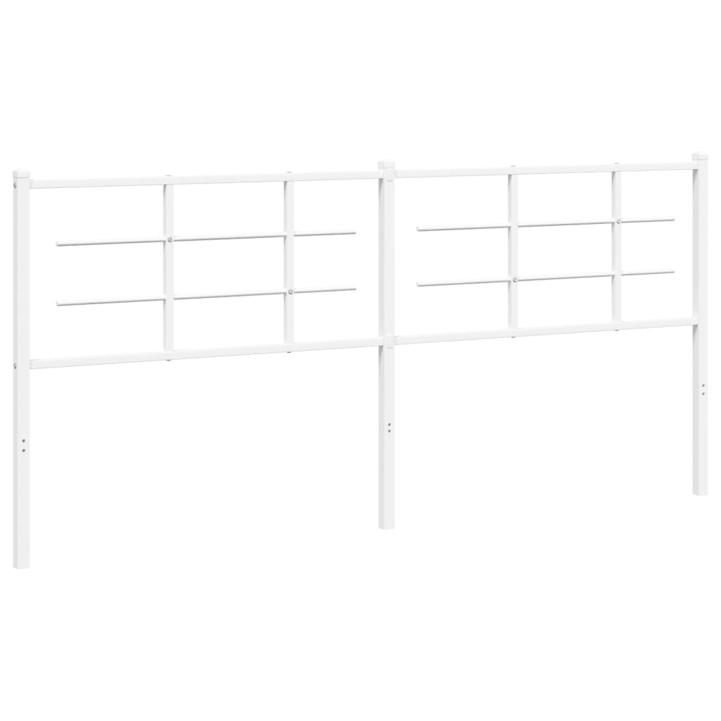 vidaXL Metal Replace Headboard White 200 cm