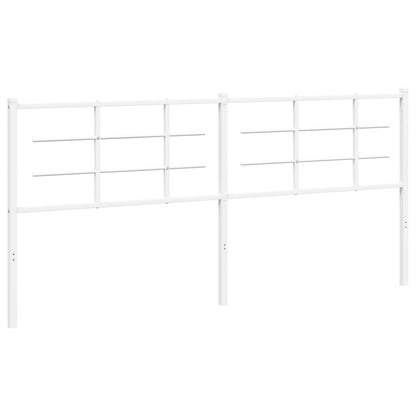 vidaXL Metal Replace Headboard White 200 cm