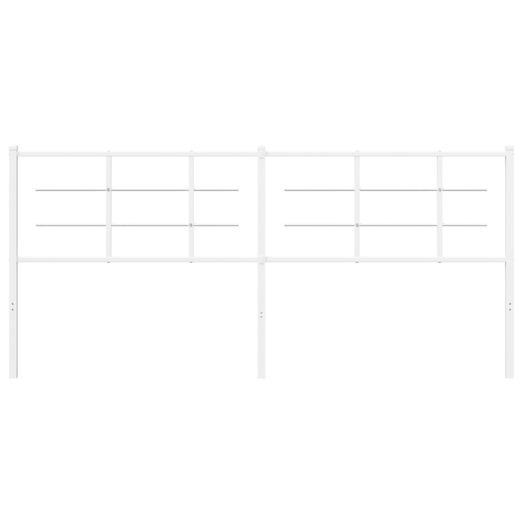 vidaXL Metal Replace Headboard White 200 cm
