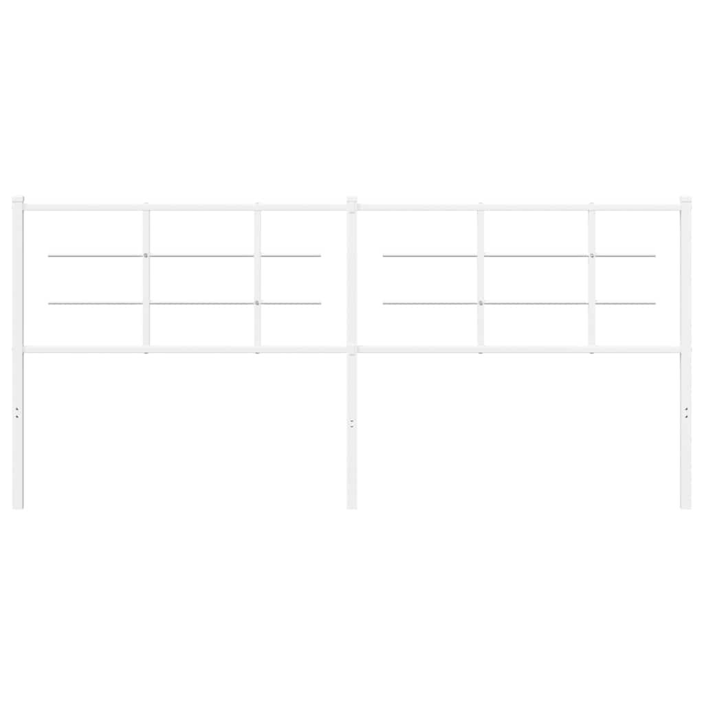 vidaXL Metal Replace Headboard White 200 cm