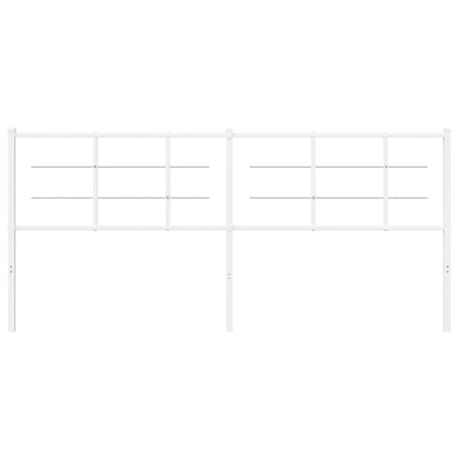 vidaXL Metal Replace Headboard White 200 cm