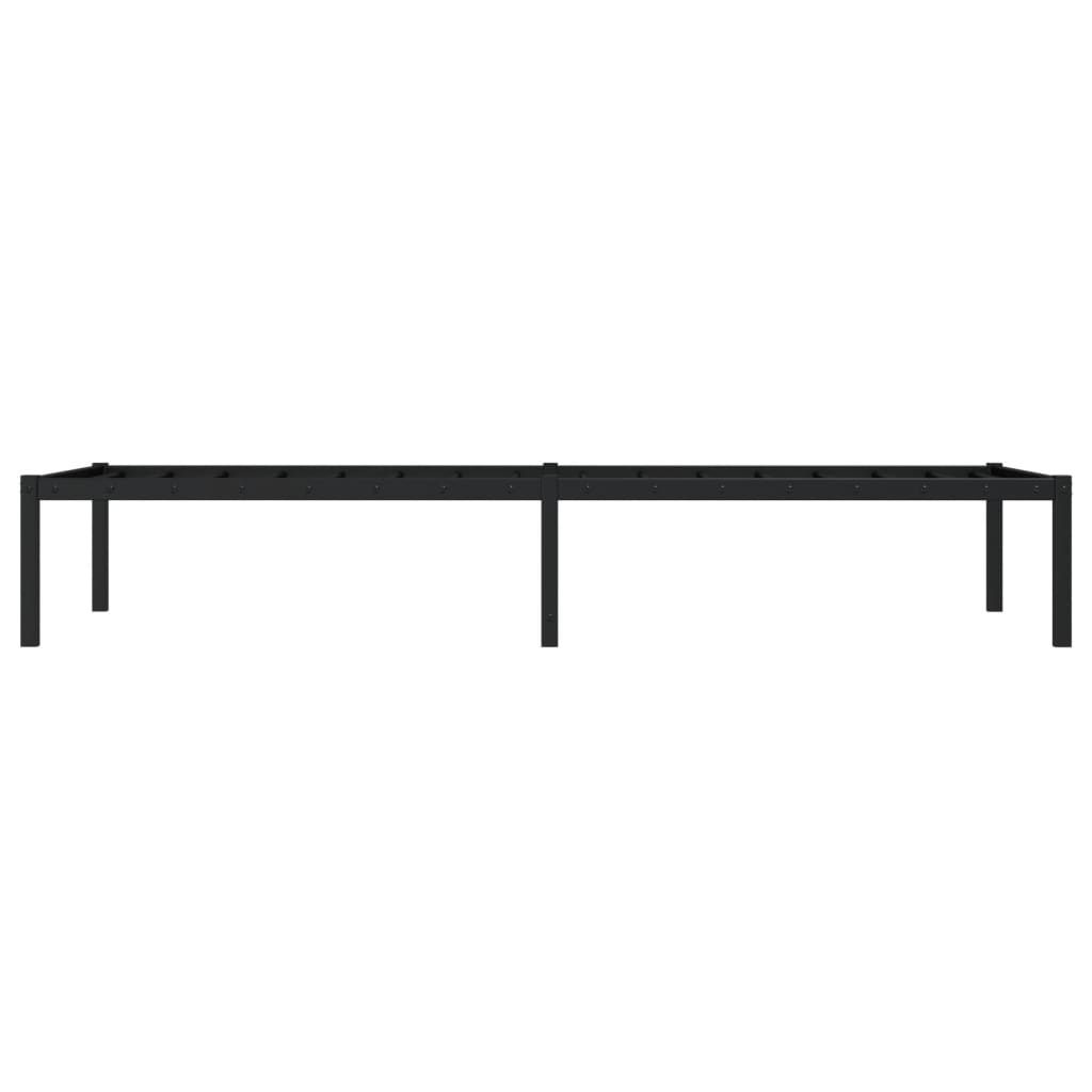 vidaXL Metal Bed Frame without Mattress Black 75x190cm