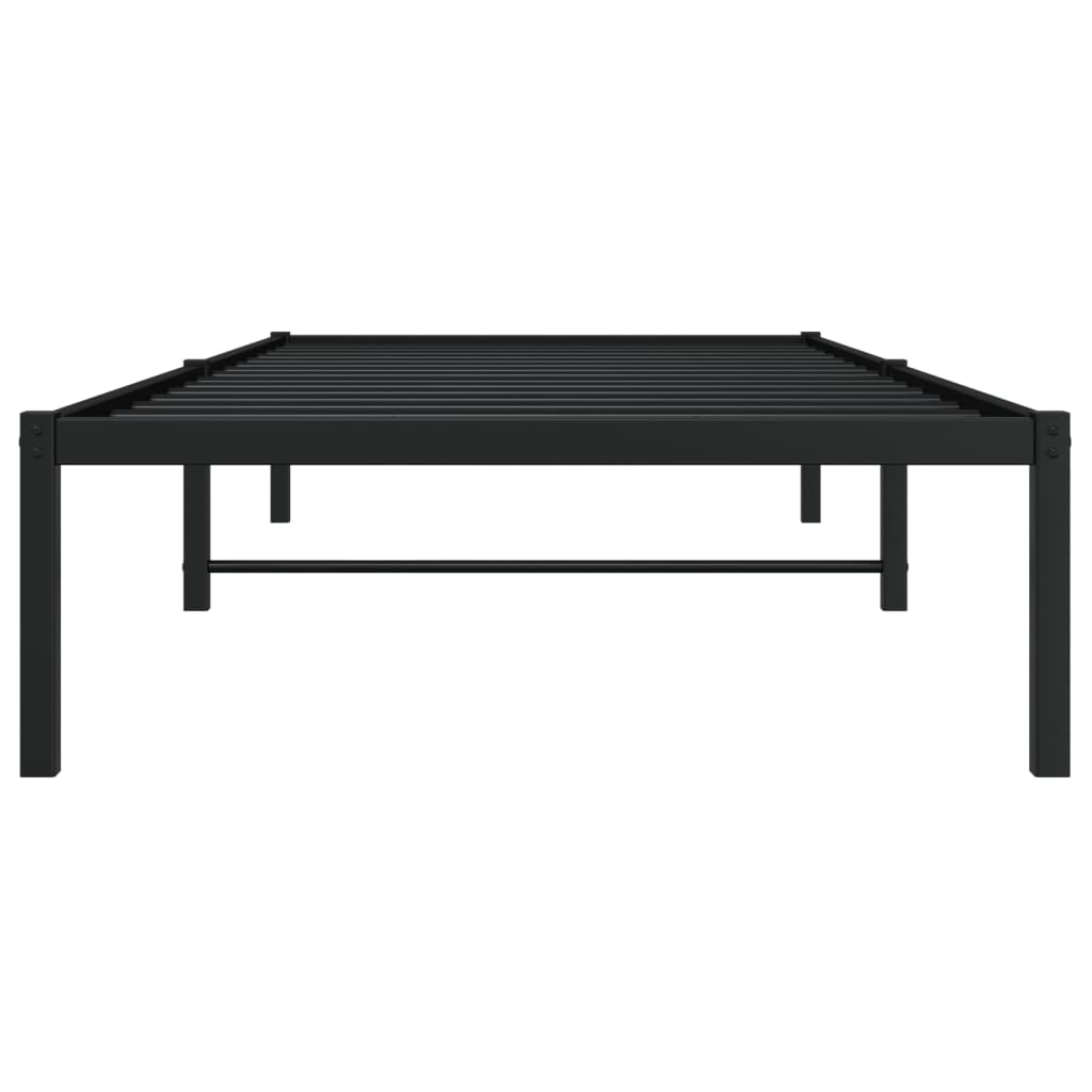 vidaXL Metal Bed Frame without Mattress Black 90x190cm