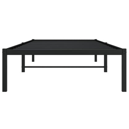 vidaXL Metal Bed Frame without Mattress Black 90x190cm