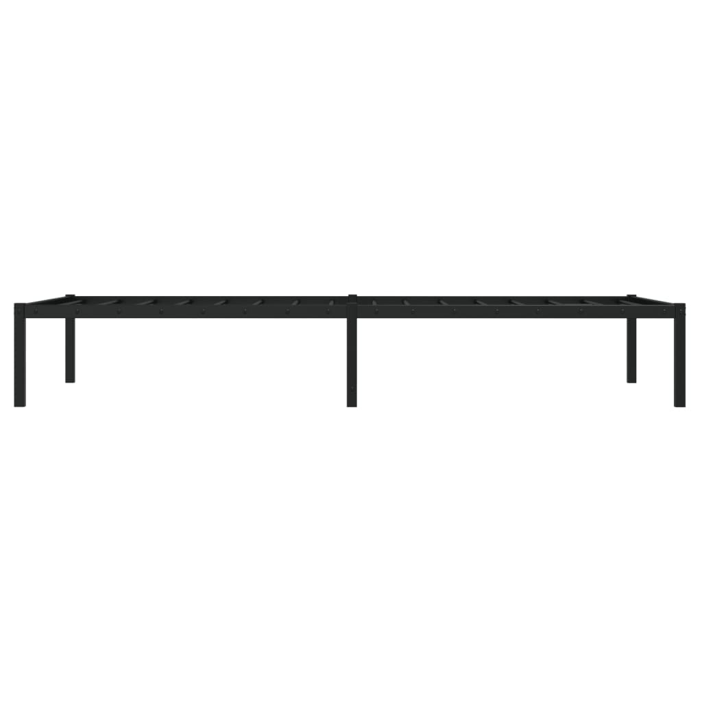 vidaXL Metal Bed Frame without Mattress Black 90x190cm