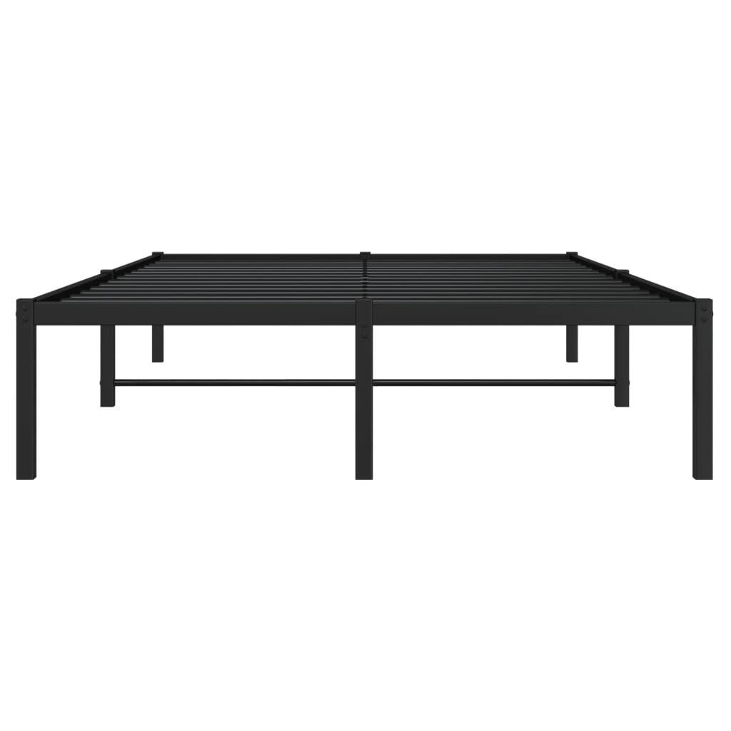 vidaXL Metal Bed Frame without Mattress Black 120x190cm