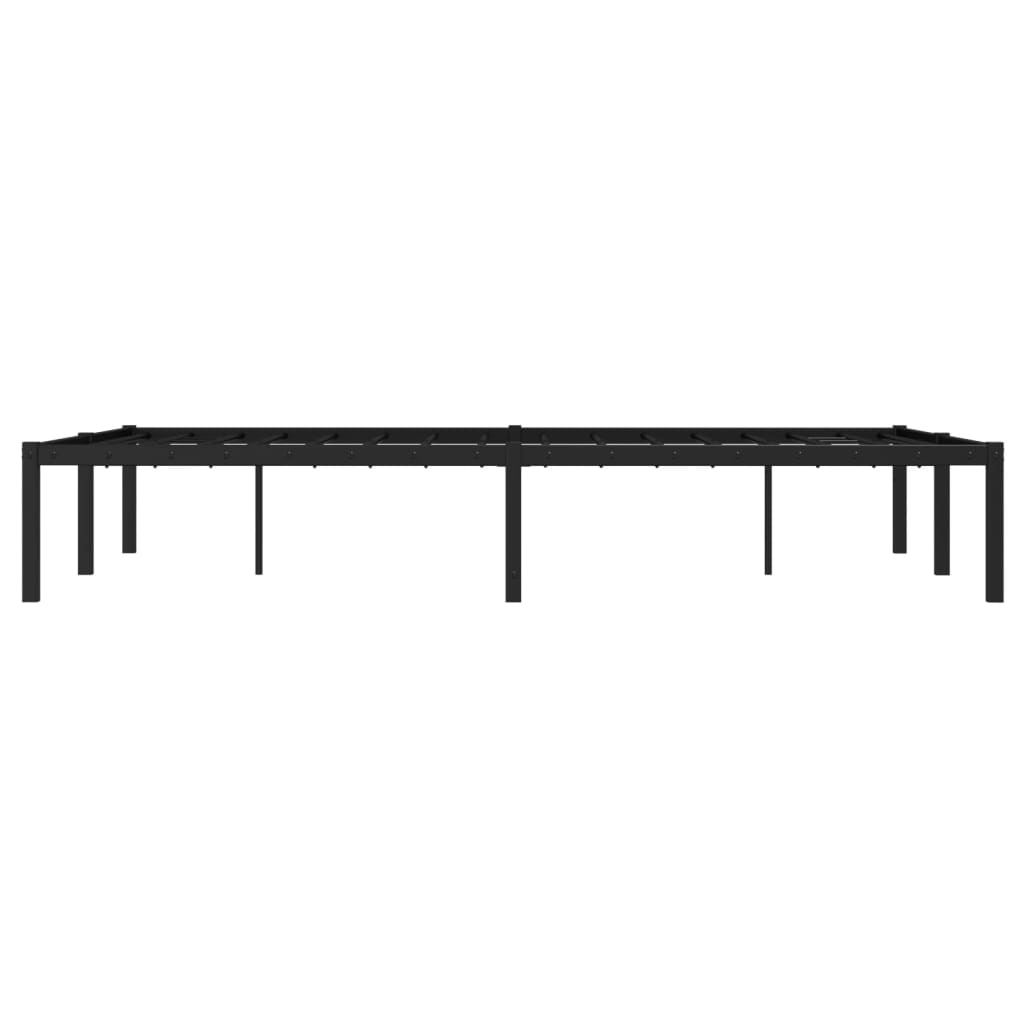 vidaXL Metal Bed Frame without Mattress Black 120x190cm