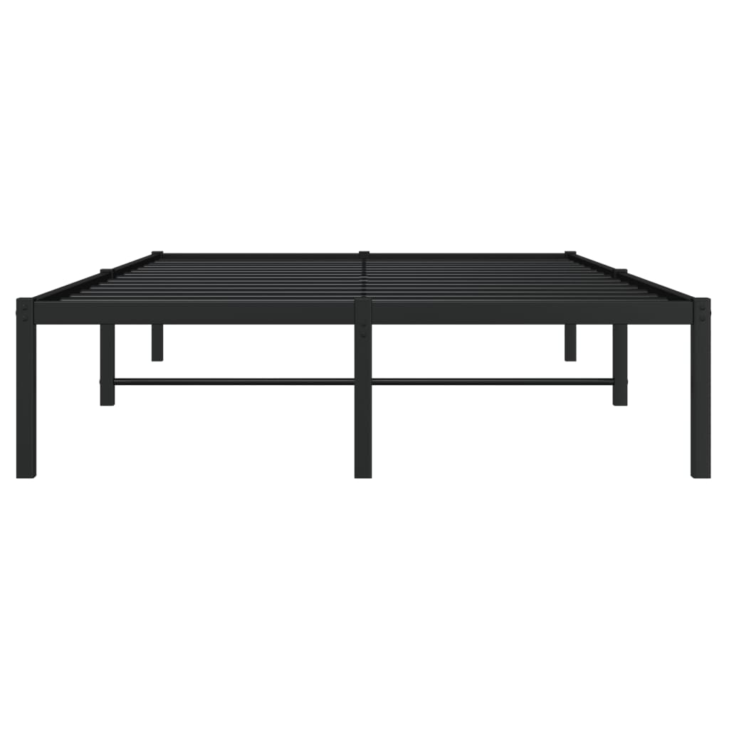 vidaXL Metal Bed Frame without Mattress Black 120x200cm