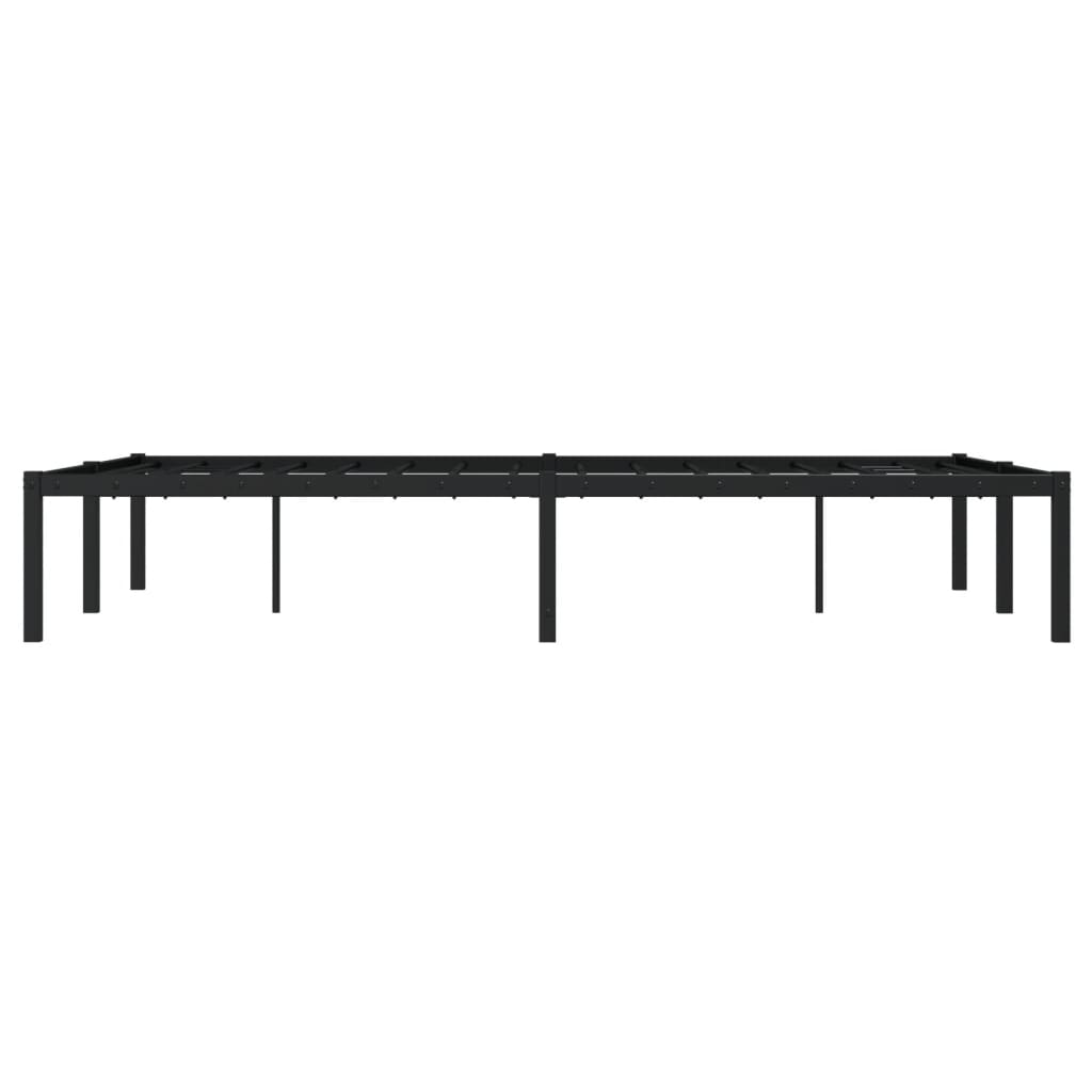 vidaXL Metal Bed Frame without Mattress Black 120x200cm