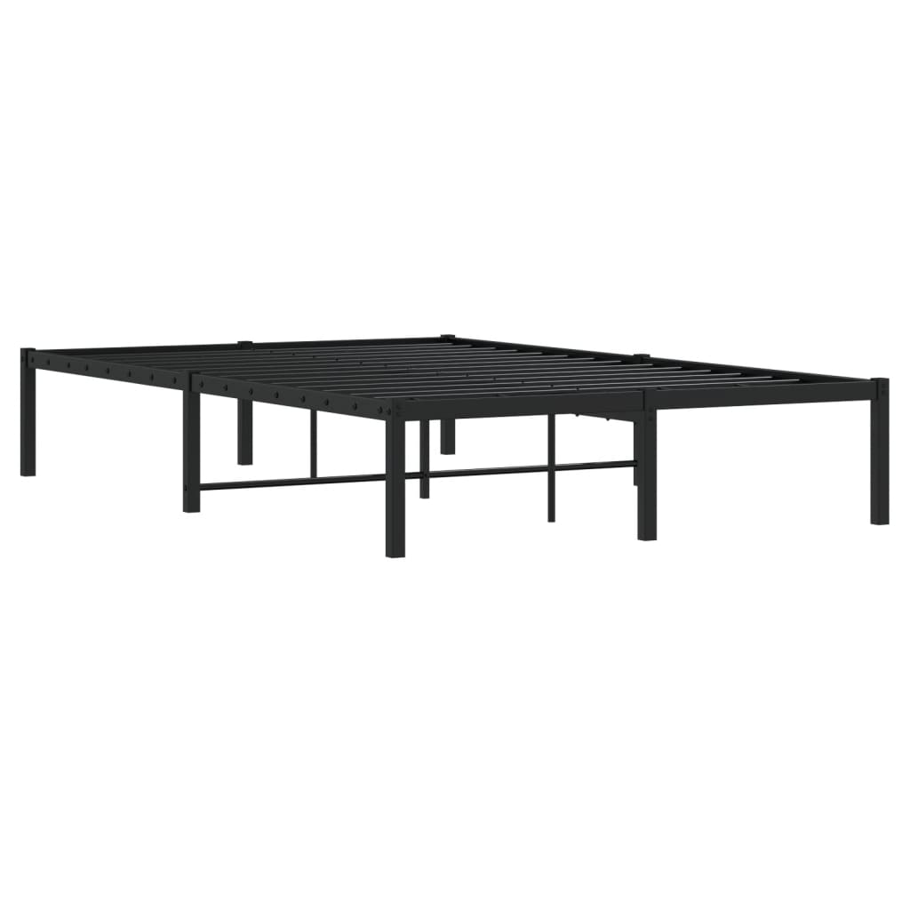 vidaXL Metal Bed Frame without Mattress Black 120x200cm