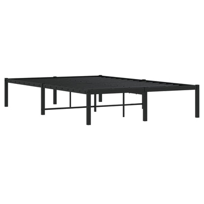 vidaXL Metal Bed Frame without Mattress Black 120x200cm