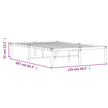 vidaXL Metal Bed Frame without Mattress Black 120x200cm