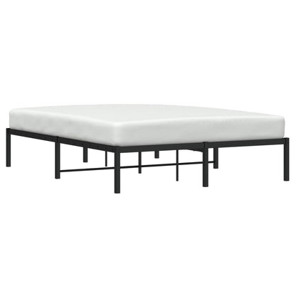 vidaXL Metal Bed Frame without Mattress Black 140x190cm
