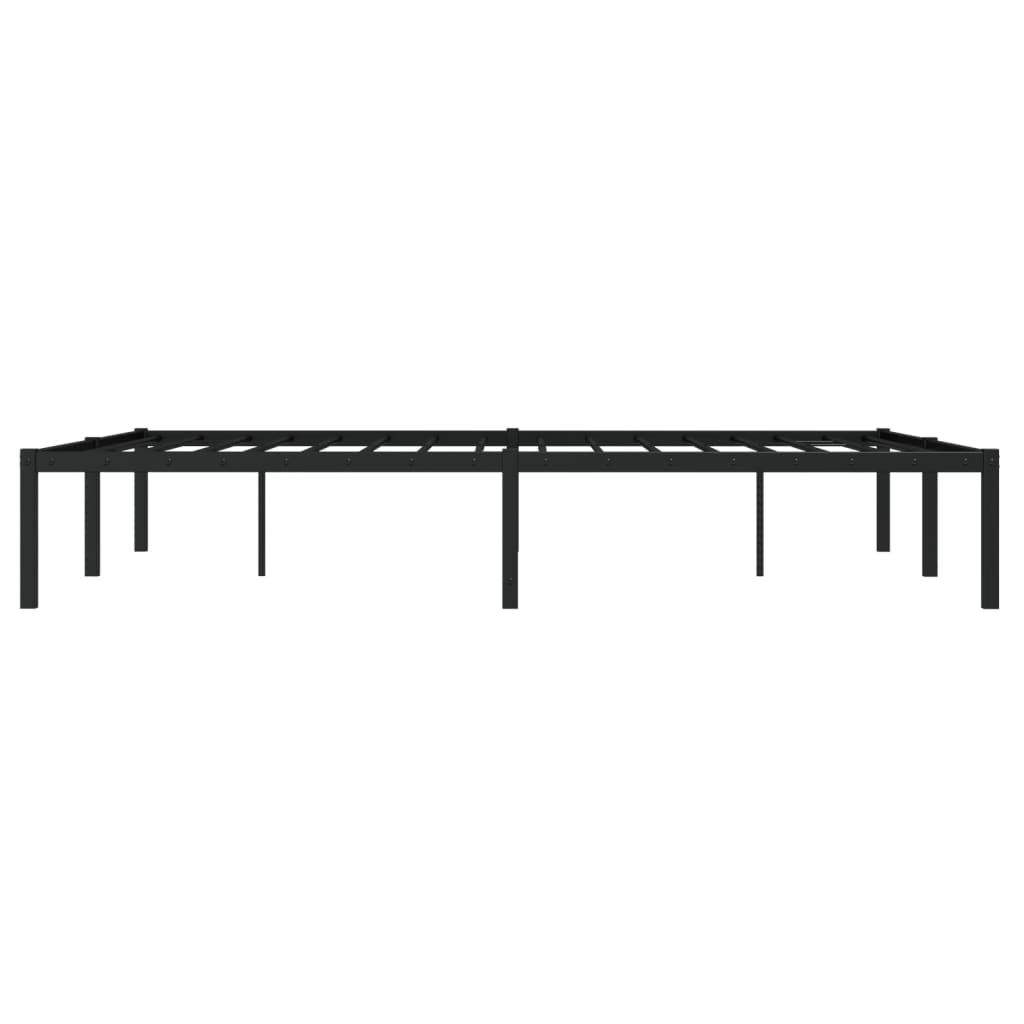 vidaXL Metal Bed Frame without Mattress Black 140x190cm