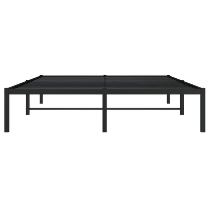 vidaXL Metal Bed Frame without Mattress Black 140x200cm