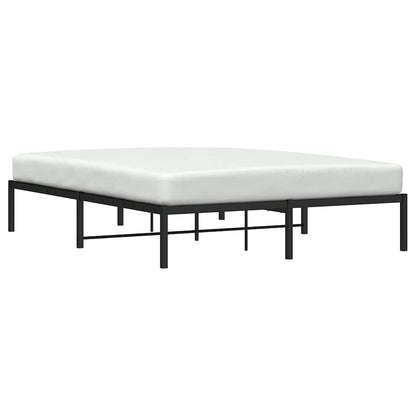 vidaXL Metal Bed Frame without Mattress Black 160x200cm
