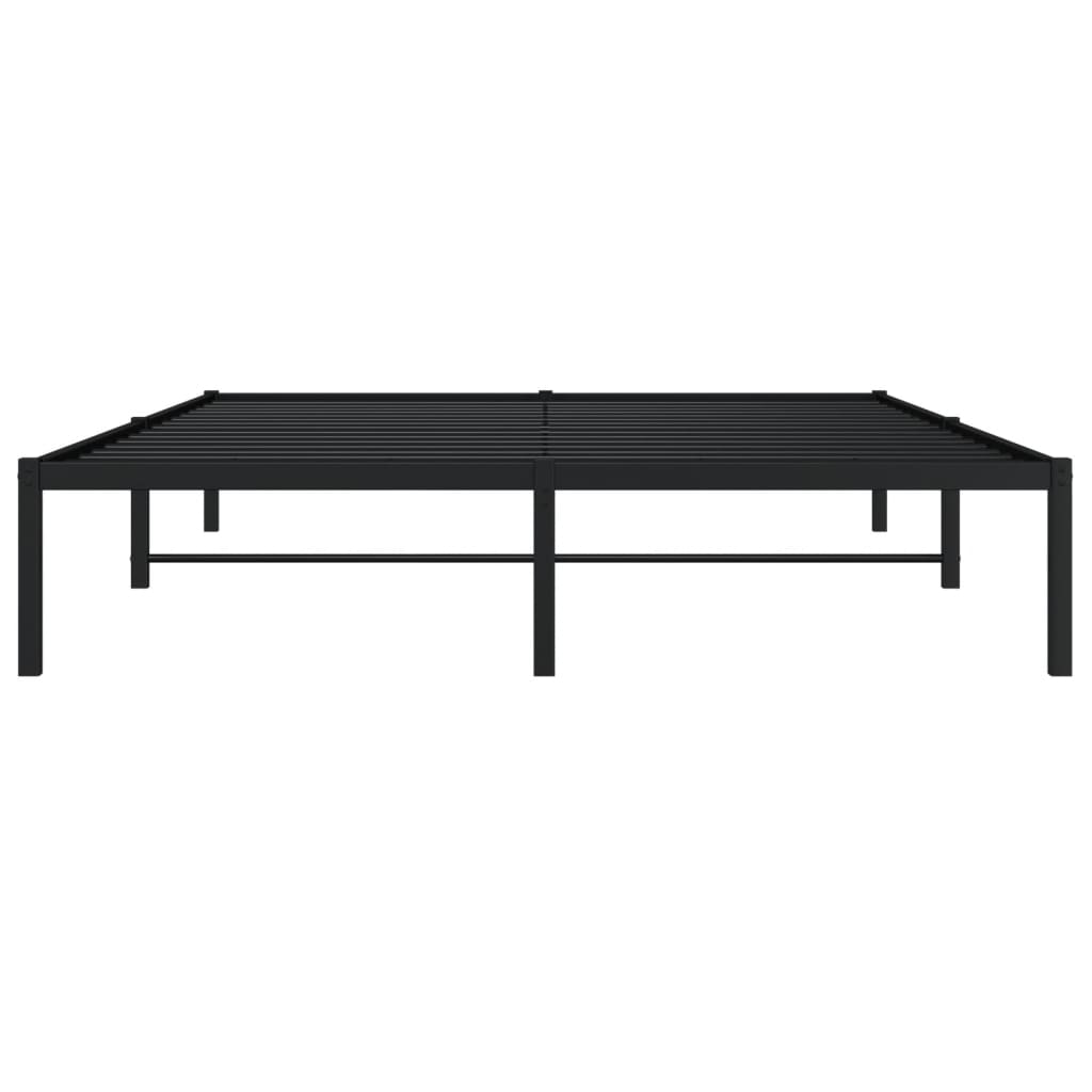 vidaXL Metal Bed Frame without Mattress Black 160x200cm