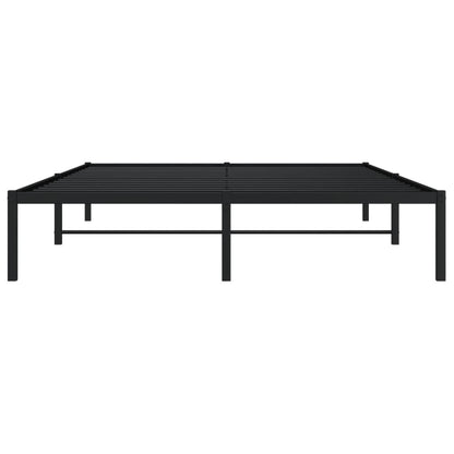 vidaXL Metal Bed Frame without Mattress Black 160x200cm